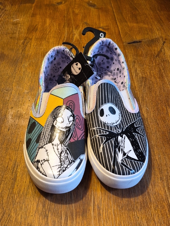 Nightmare Before Christmas Shoes - The Nightmare Before Christmas Slip-On Flats - Jack & Sally Graphic